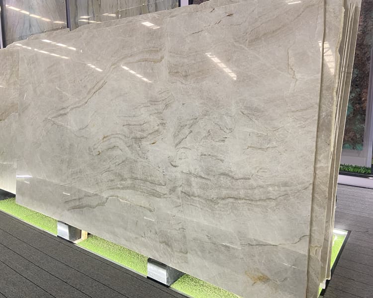 Taj Mahal Quartzite Slab Texture Close view of Taj Mahal Quartzite slab texture and beige veining