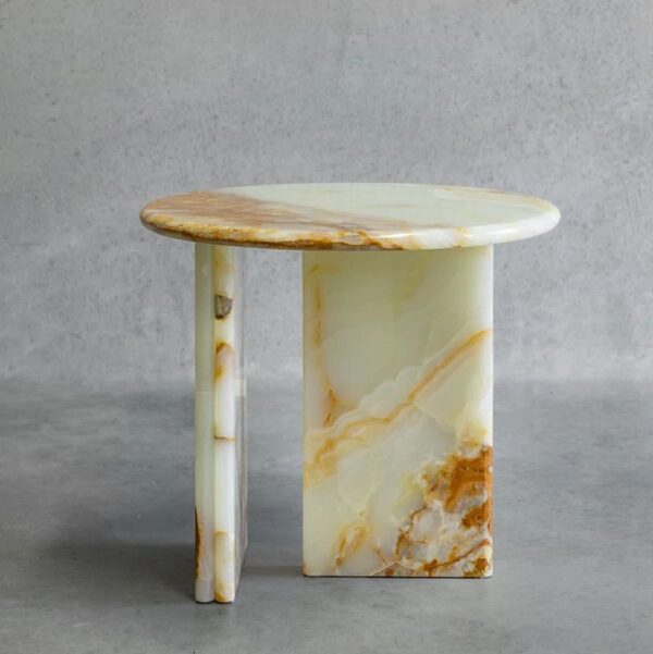 Green Onyx T Frame Side Table - 이미지 2
