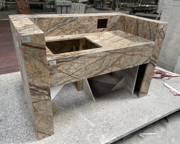 Rainforest Brown Marble Vanity Top - 이미지 4