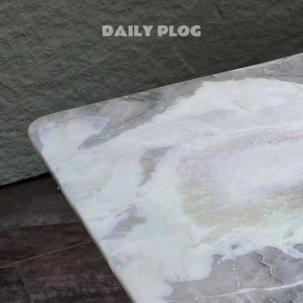 Oyster White Marble Dining Table - Image 5