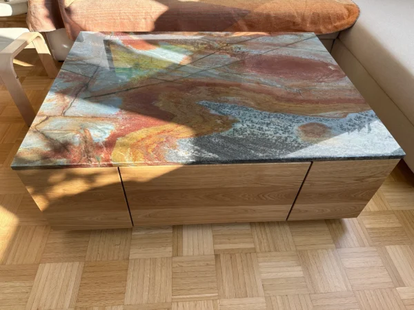 Blue Van Gogh Quartzite Coffee Table