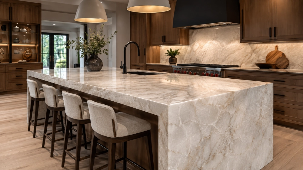 cristallo_quartzite_kitchen_island_luxury_design