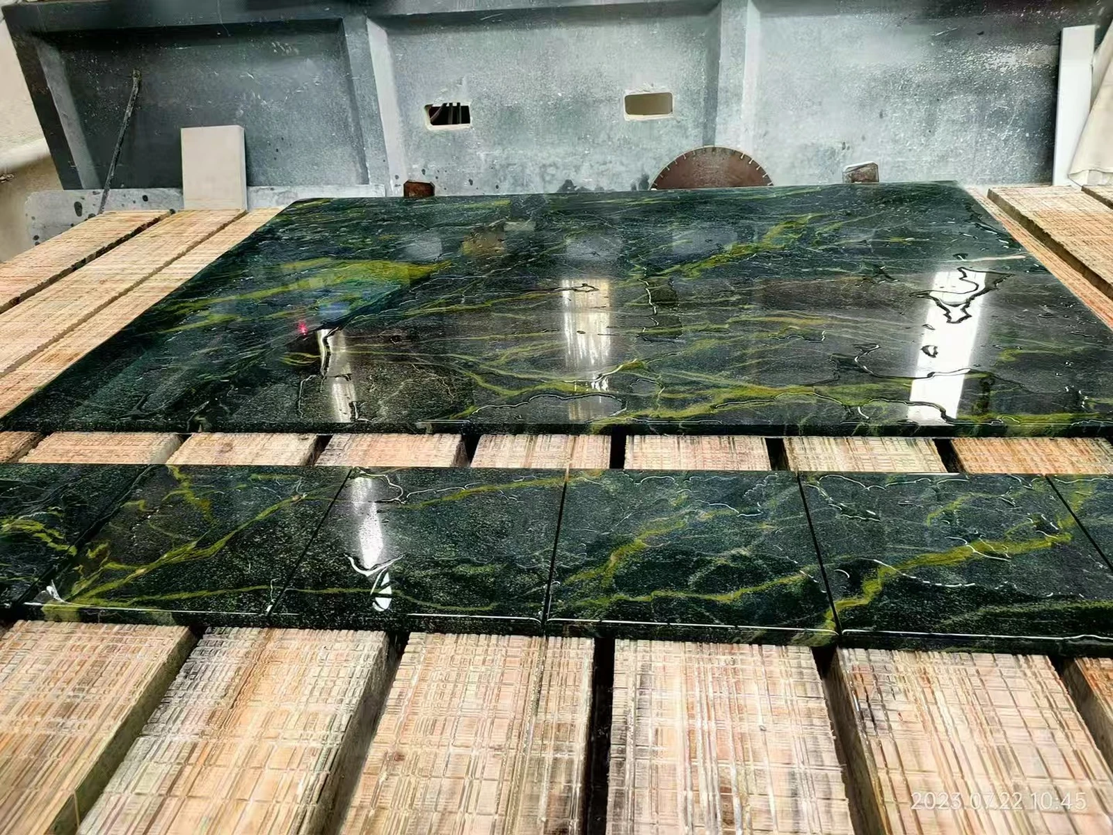 Irish Green Marble custom fabrication process for cut-to-size project components