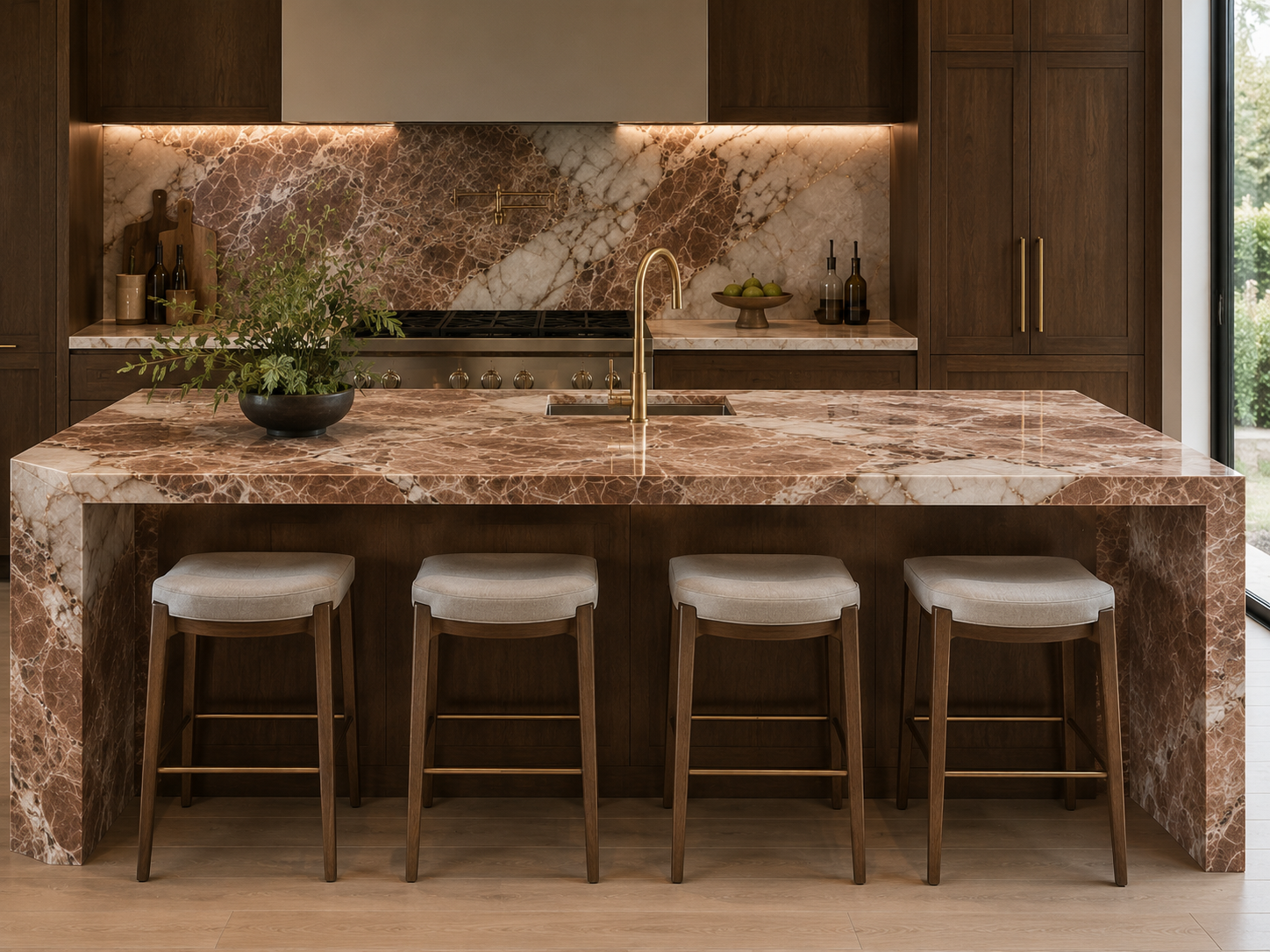 Patagonia Brown Quartzite Kitchen Island