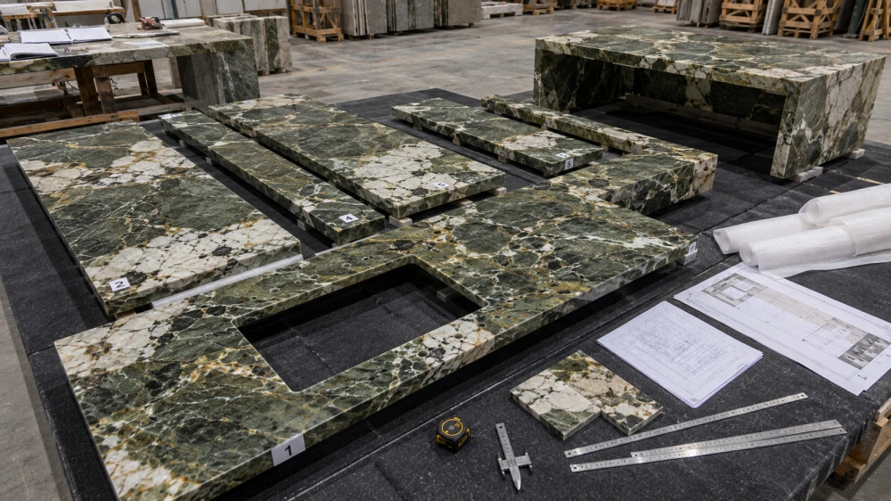 amazon-green-quartzite-dry-lay-final-quality-control
