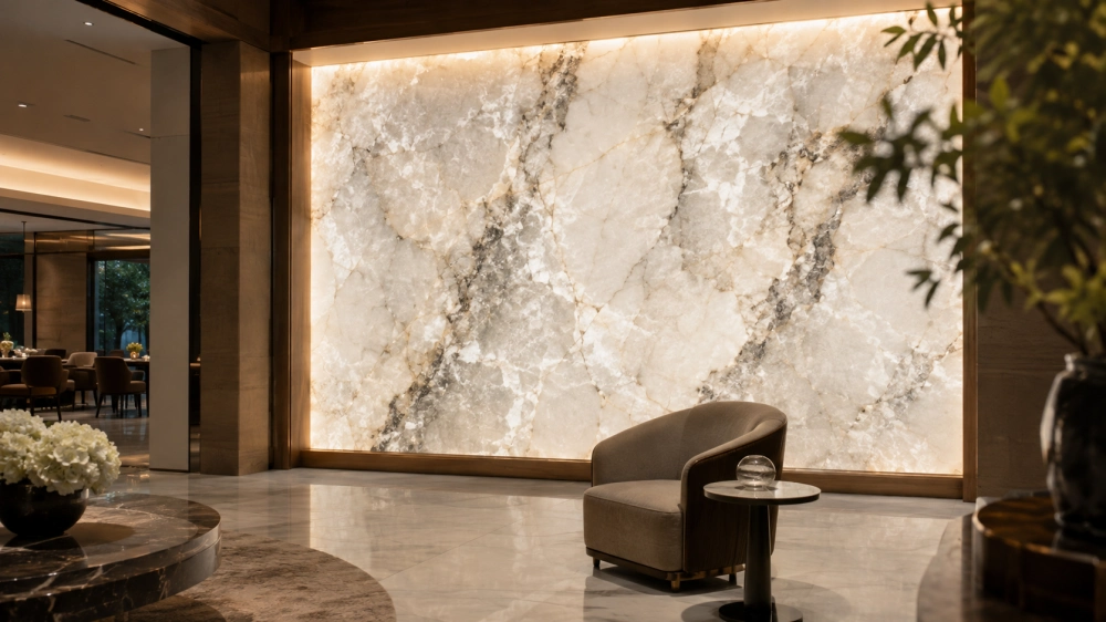 cristallo_quartzite_backlit_feature_wall_luxury_interior