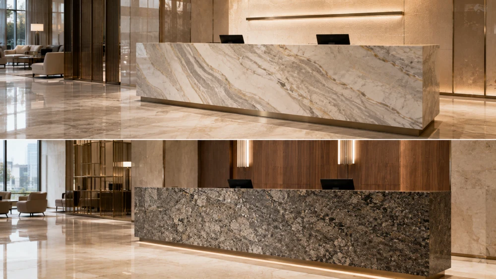 quartzite-vs-granite-reception-desk-decision