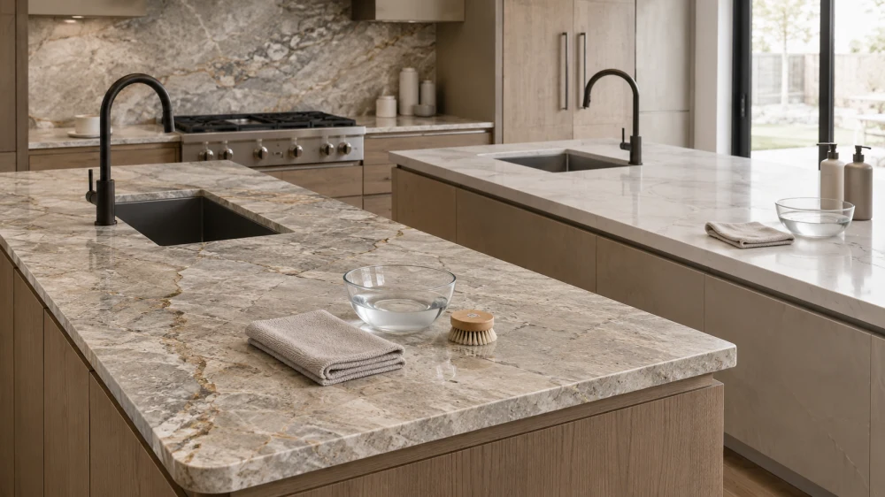 quartzite-vs-porcelain-slab-maintenance