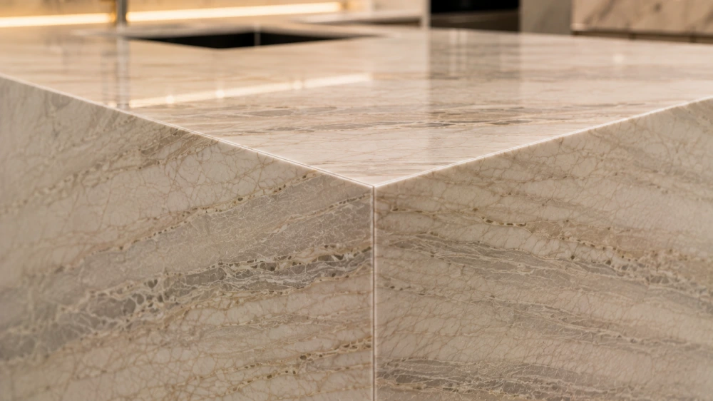 taj-mahal-quartzite-angle-à-45-degrés-transition-des-veines