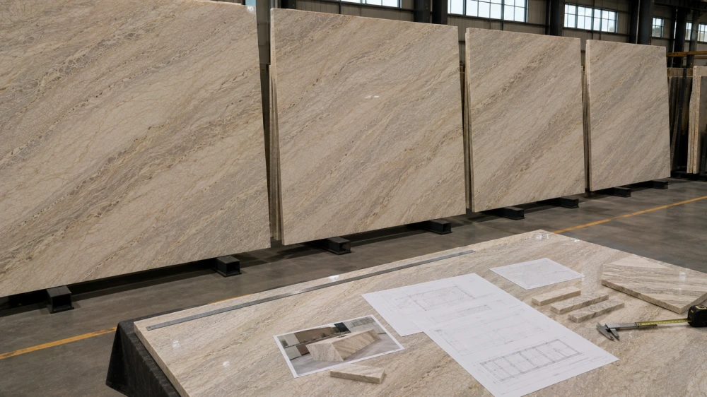 taj-mahal-quartzite-slab-selection-waterfall-island