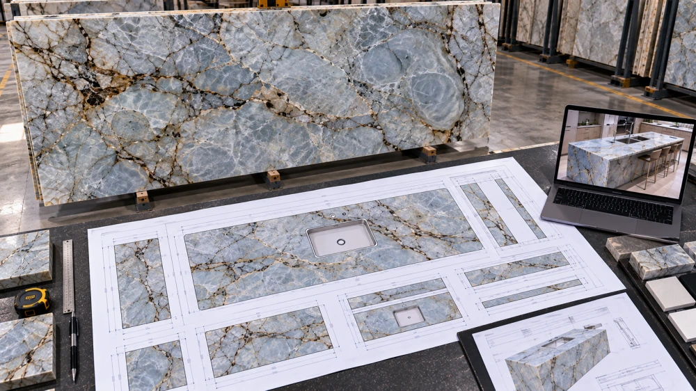blue-roma-quartzite-sink-cutout-slab-layout