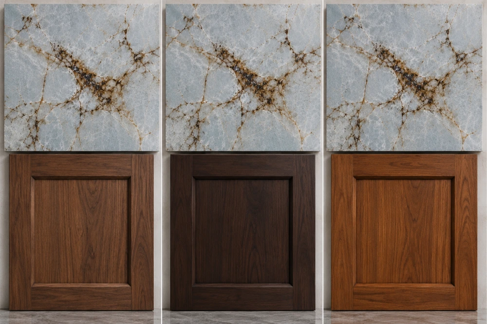 blue-roma-quartzite-walnut-tone-comparison