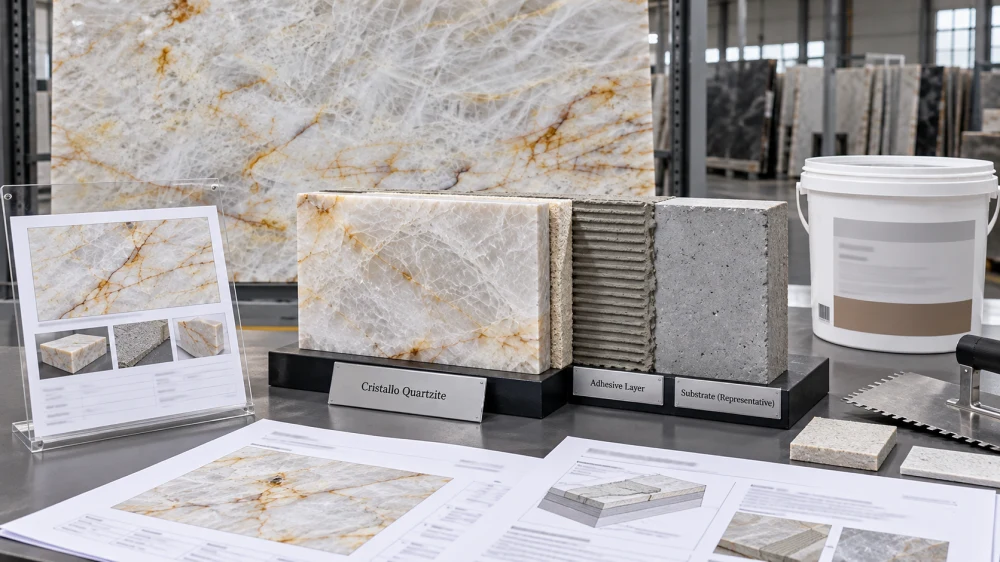 cristallo-quartzite-mesh-backed-bonding-trial