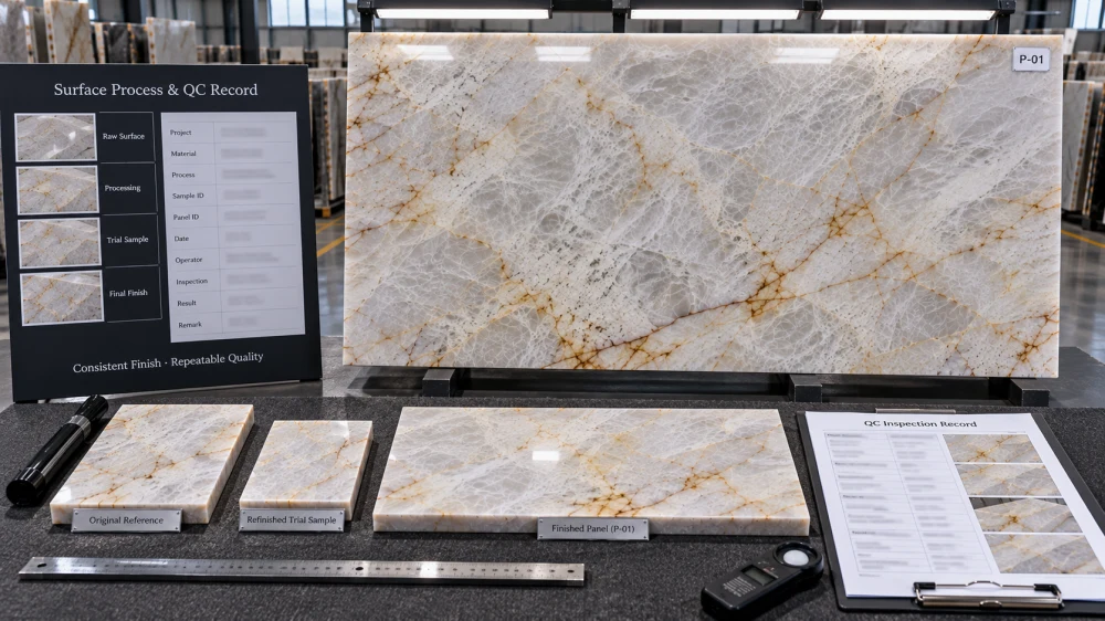 cristallo-quartzite-refinish-sample-large-area-scale-up
