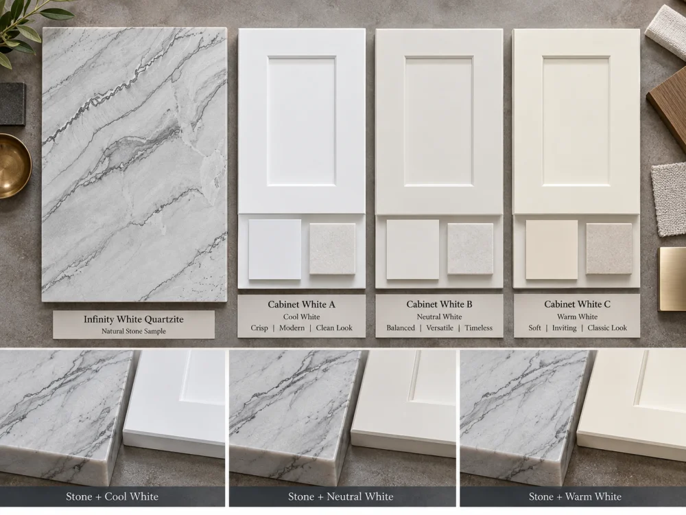 infinity-white-quartzite-cabinet-white-samples