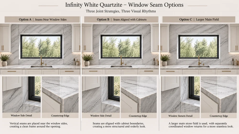 infinity-white-quartzite-window-seam-options