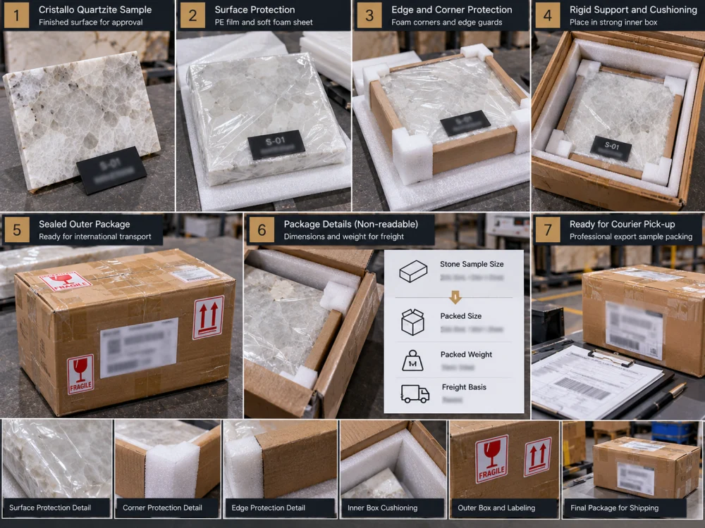 natural-quartzite-sample-protective-packing-detail