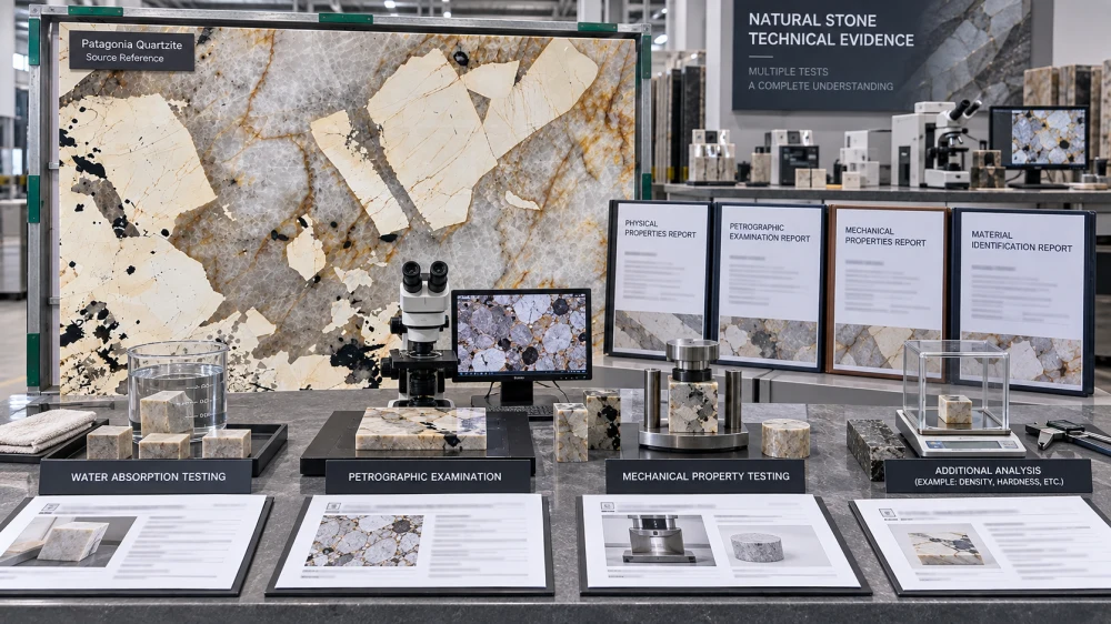 patagonia-quartzite-physical-property-test-evidence
