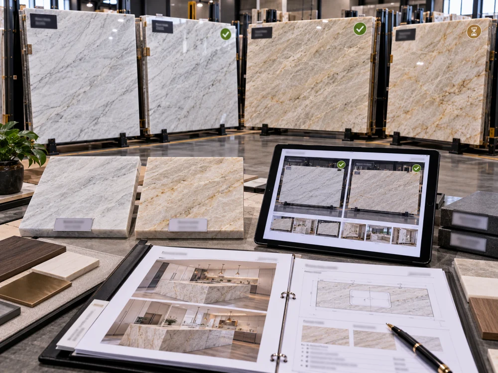 quartzite-showroom-board-number-selection-record