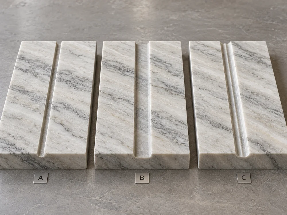 quartzite-drainer-groove-profile-options
